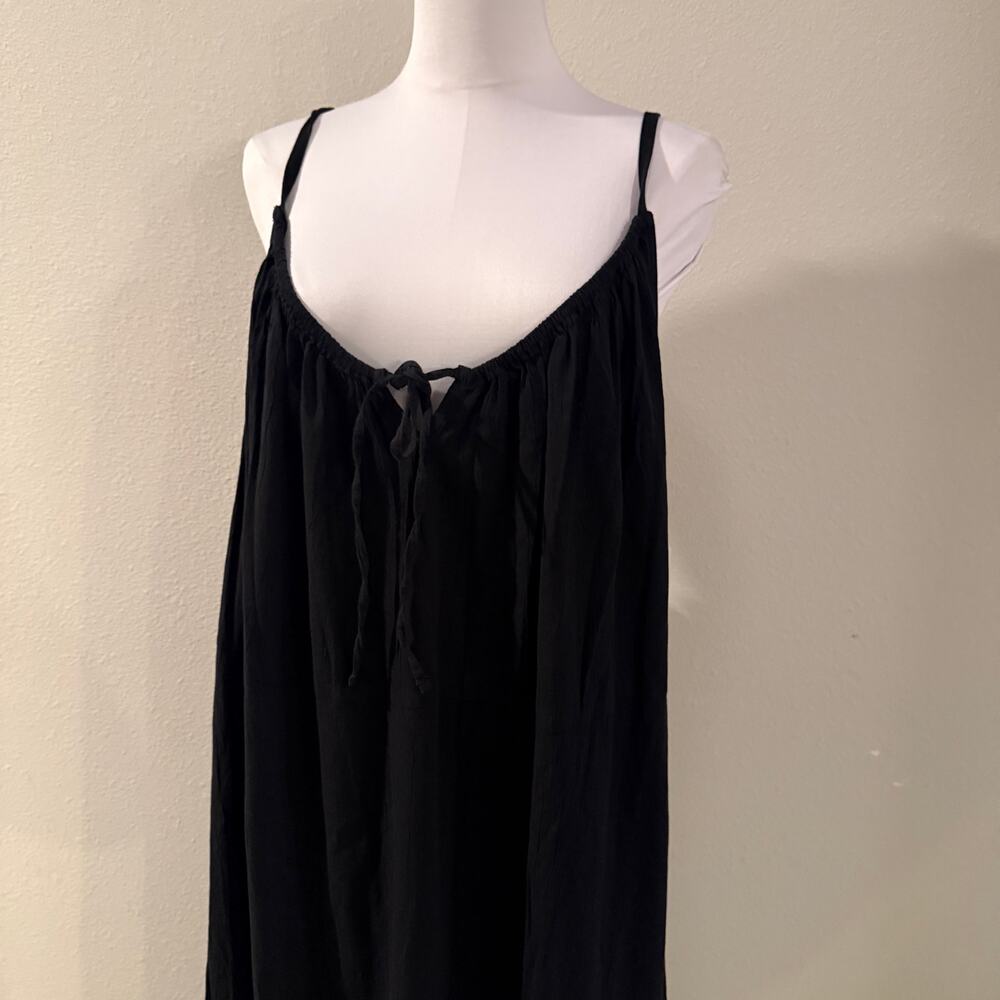 NWT Old Navy Black Cami Maxi Dress 3X Cotton Blend Boho Resort Vacation Summer - Picture 5 of 9
